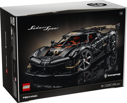 LEGO Technic Koenigsegg Jesko Absolut 42232 | Conjunto para adultos, modelo de carro, kit STEM com motor V8, suspensão triplex e "Modo Fantasma"...