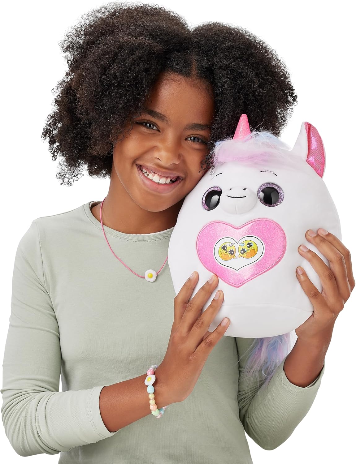 Rainbocorns Eggzania Surprise Mania Trixie the Kitten - Pelúcia colecionável - Mais de 20 surpresas dentro, 28 cm, bicho de pelúcia fofinho, anéis, pulseiras, adesivos, acessórios vestíveis (gatinho)