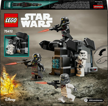 LEGO Star Wars: Ahsoka Death Trooper & Night Trooper Battle Pack, pequeno presente para meninos, meninas e fãs com 6 anos ou mais, brinquedo de construção Dropship para crianças, 4 personagens com blasters 75412