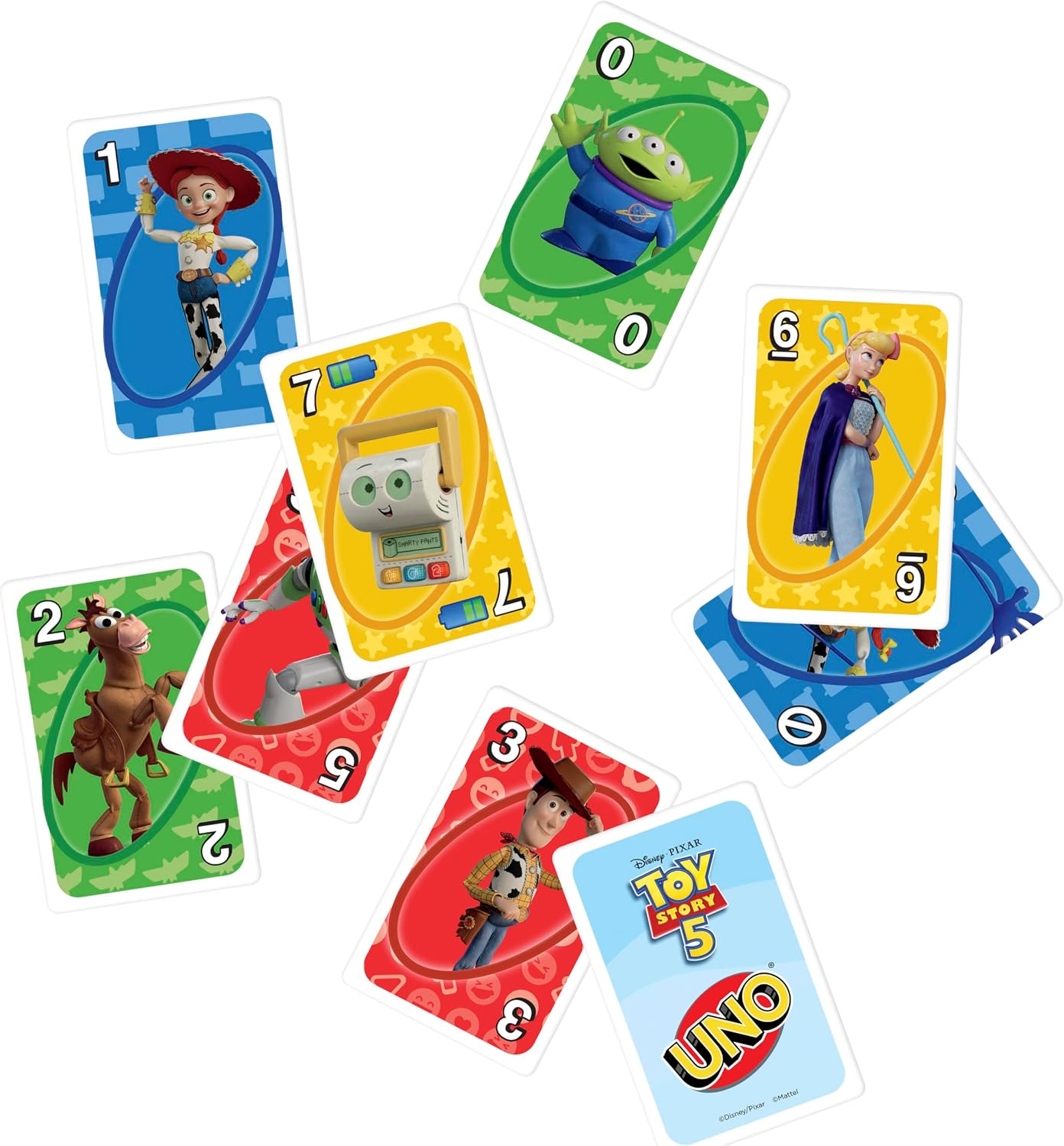Mattel Jogo de Cartas Games UNO Disney e Pixar Toy Story | Baralho inspirado no filme com regra especial do filme, para crianças e noites em família, ideal para festas, viagens e acampamentos, JLX06