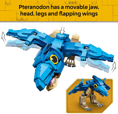 LEGO Jurassic World Filhote de Dinossauro: Pteranodonte – Brinquedo Interativo com Figura Articulada e Lula – Decoração de Quarto Infantil – Presente de Aniversário para Meninos e Meninas a partir de 7 Anos – 77977