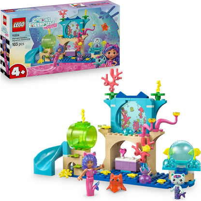 LEGO Casa de Bonecas da Gabby Sereia Aventura no Aquário da Gabby - Inclui uma mini boneca da Gabby e uma figura de MerCat, além de acessórios divertidos - Presente para meninas a partir de 4 anos e fãs do filme - 11204