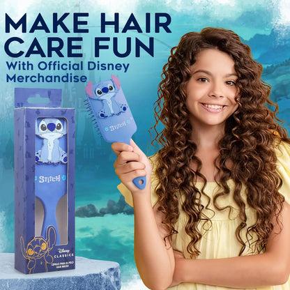 Disney Stitch Detangle Hair Brush for Women Teenagers Girls Minnie Mouse Baby Yoda Paddle Brush Stitch Gifts (Blue Stitch)