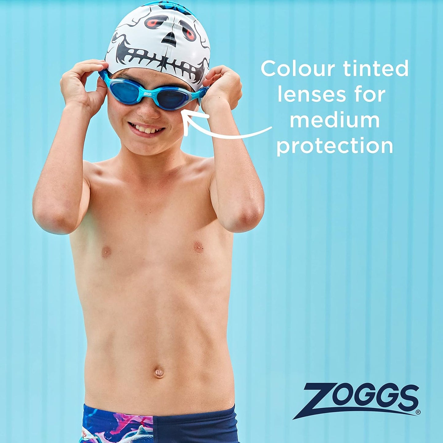 Zoggs Super Seal Gafas de natación para niños, gafas de natación con protección UV, ajuste rápido y correa cómoda dividida, lentes transparentes para gafas de natación sin niebla, gafas Zoggs para niños de 6 a 14 años