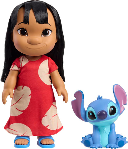 Disney Lilo & Stitch Boneca Lilo articulada de 35 cm (14 polegadas) da com figura do Stitch de 12,5 cm (5 polegadas).