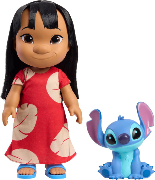 Disney Lilo & Stitch Boneca Lilo articulada de 35 cm (14 polegadas) da com figura do Stitch de 12,5 cm (5 polegadas).