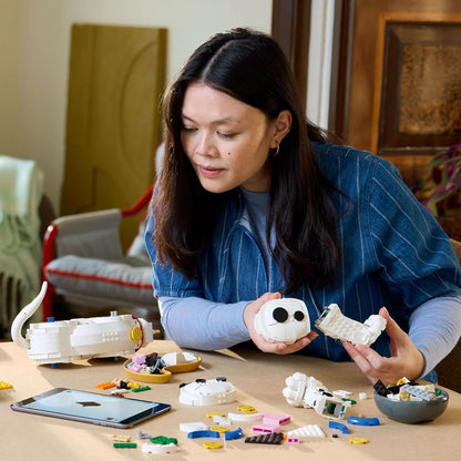 Figura de cachorrinho LEGO Disney 101 Dálmatas - Conjunto de construção personalizável para adultos - Transforma-se em 1 de 6 cachorrinhos fofos com cabeça e cauda giratórias - Ideia de presente de decoração faça você mesmo para fãs 43269