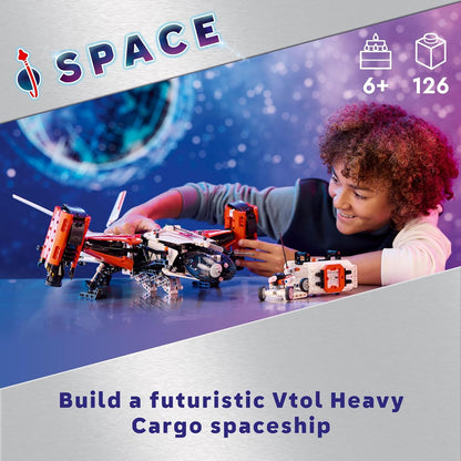 LEGO  Conjunto Technic VTOL Heavy Cargo Spaceship LT81, brinquedo de avião espacial para meninos, meninas e crianças de 10 anos ou mais, conjunto de construção de veículos para brincadeiras imaginativas, ideia de presente de aniversário 42181