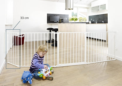 BabyDan Panel de extensión de 33 cm para puerta de seguridad y separador de ambientes BabyDan FLEX, negro