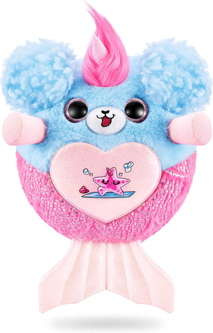 Rainbocorns Mermaidcorn Série 7 Sirena, a Cachorrinha - Pelúcia Colecionável - Surpresas de Sereia, Pelúcia de Aconchego, Adesivos (Cachorrinho)