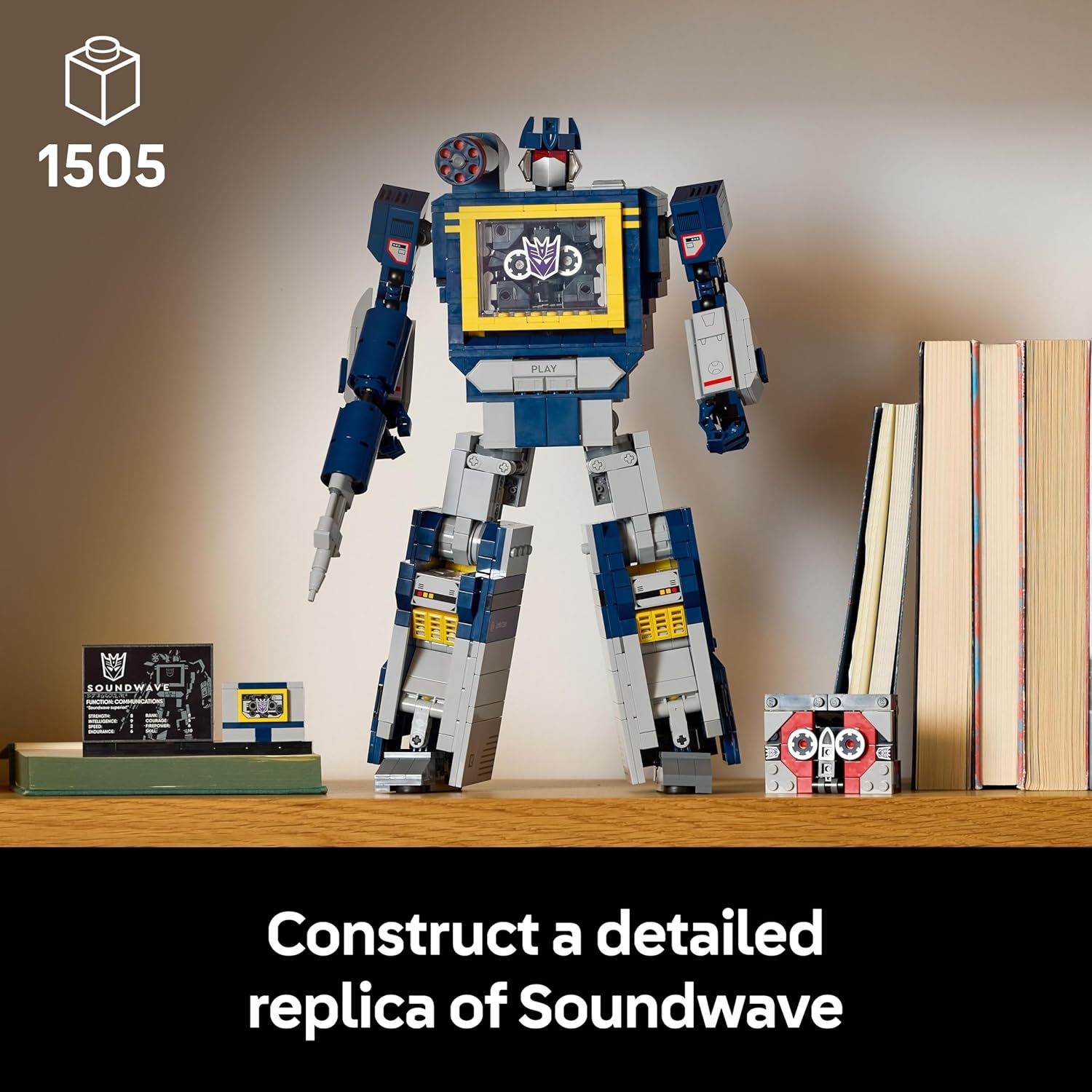 LEGO Icons Transformers: Conjunto Soundwave para Adultos - Kit de Mode