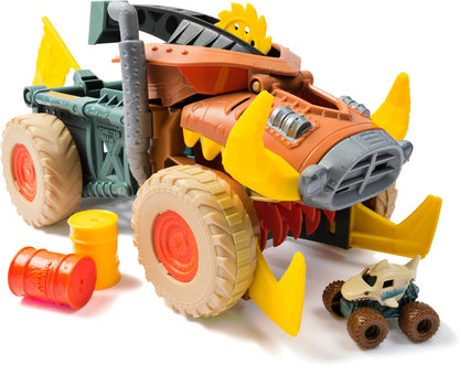 Monster Jam Mini Jam, Megalodon, Mad Hog Chomper e Monster Truck, Diversão para Organizar e Guardar, Brinquedo Ideal para Crianças a partir de 3 Anos