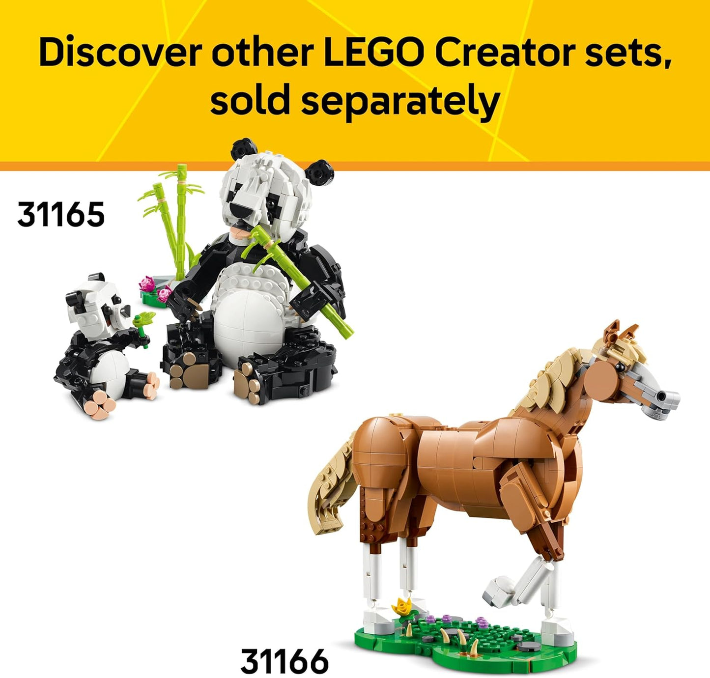 LEGO Creator 3 em 1 Animais Selvagens: Tucano Tropical com Flor - Animal de Brinquedo que se Transforma em uma Borboleta ou um Peixe Tropical - Presente Criativo para Meninas e Meninos a partir de 7 Anos - 31173