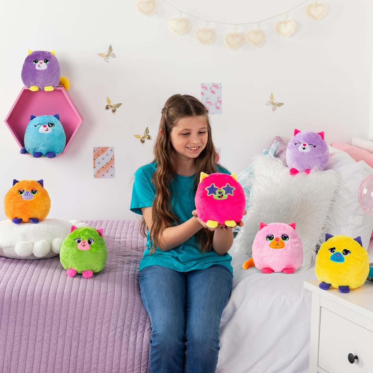 Misfittens, Merkitties Fishbowl Wave 1, Peluche para niñas y niños, Juguetes para niños pequeños, Regalo de Peluche para niños, Adecuado para niños a Partir de 4 años