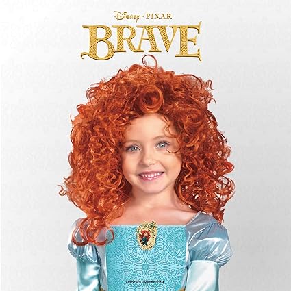 DISGUISE Disney oficial merida peruca acessórios de fantasia infantil, perucas infantis tamanho único