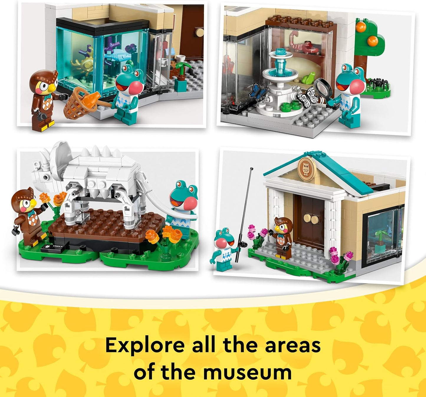 LEGO Animal Crossing Coleção Museu do Blathers - Brinquedo interativo com minifiguras do Blathers e da Lily, além de fósseis de dinossauro e acessórios - Presente gamer para meninas e meninos a partir de 7 anos - 77056