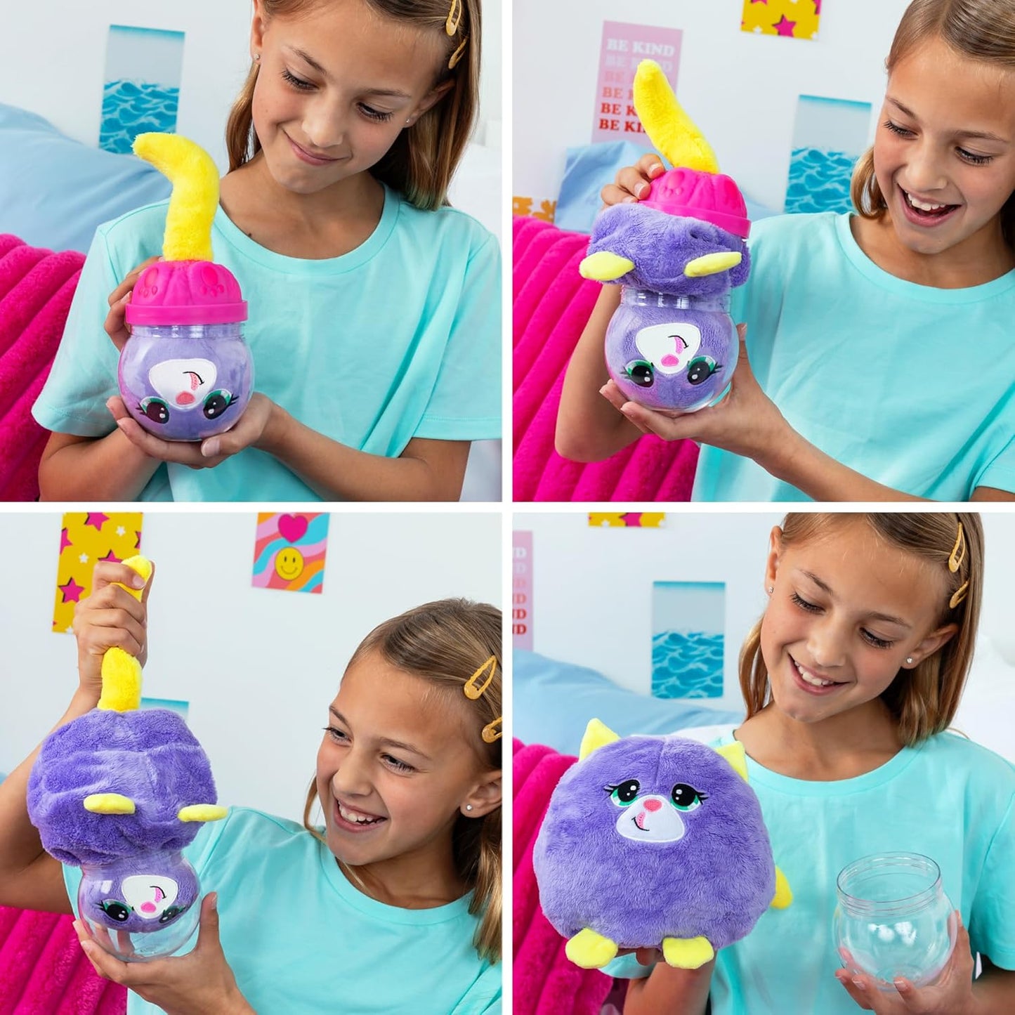 Misfittens, Merkitties Fishbowl Wave 1, Peluche para niñas y niños, Juguetes para niños pequeños, Regalo de Peluche para niños, Adecuado para niños a Partir de 4 años