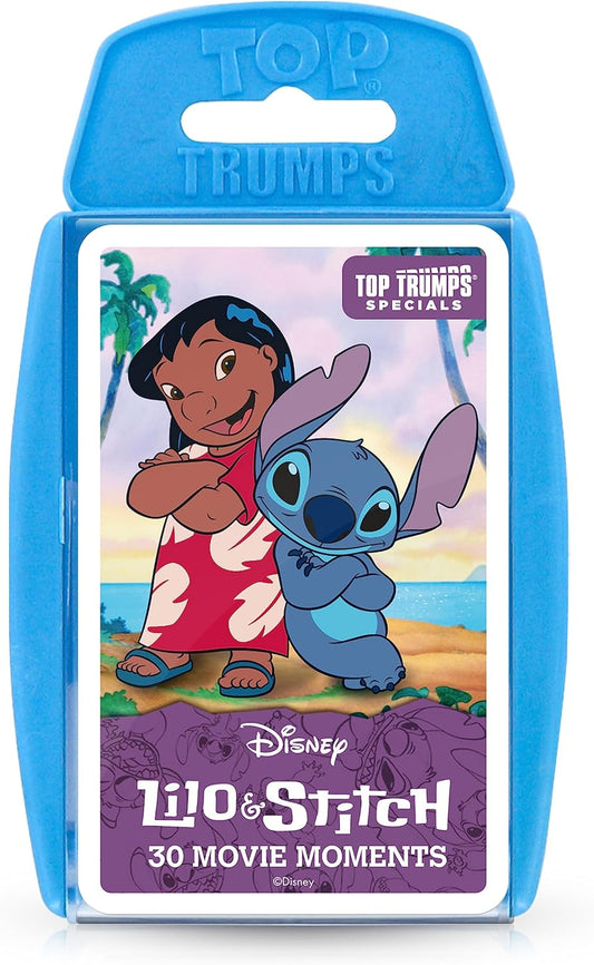 Top Trumps Specials Juego de cartas Disney's Lilo and Stitch 30 Movie Moments, juega escenas con Lilo, Stitch, Jumba, Pleakley y Scrump, regalo educativo para mayores de 8 años