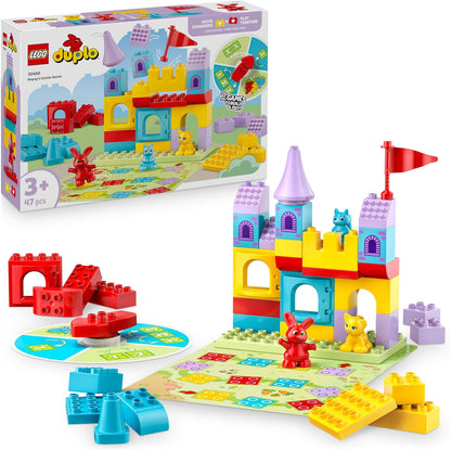 LEGO DUPLO Jogo de Castelo de Hopsy Brinquedo Educativo para Habilidades Motoras para Crianças, incluindo 3 Figuras de Animais, um Castelo de Brinquedo e um Jogo, um Spinner Presente de Aniversário para Meninas e Meninos de 3+ Anos 10450