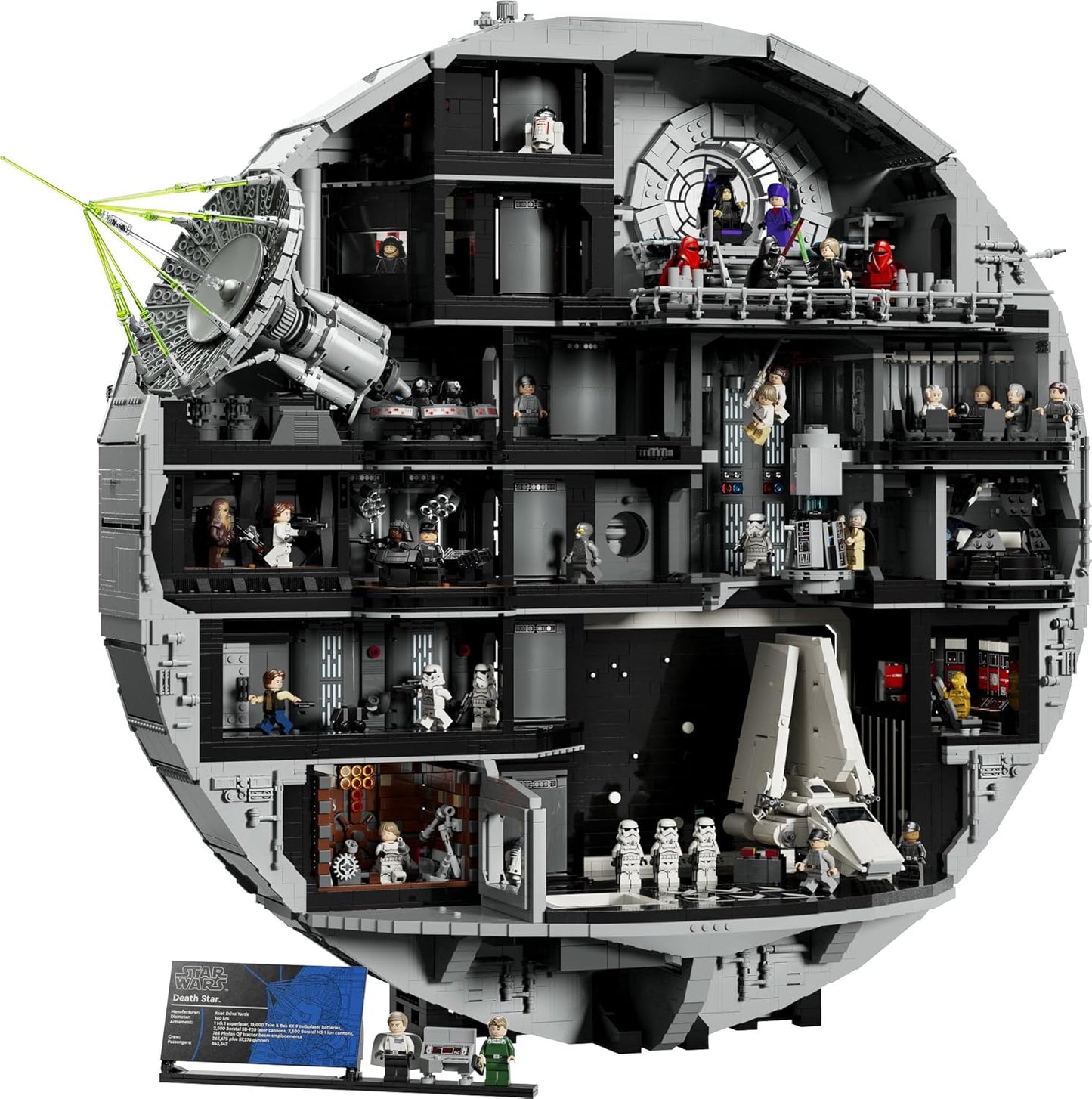 LEGO Star Wars 75419 Conjunto de Construção da Estrela da Morte para Adultos - Kit de Modelo Interativo UCS com 36 Minifiguras, incluindo Luke Skywalker, Han Solo e Darth Vader - Presente Colecionável para Fãs de Uma Nova Esperança