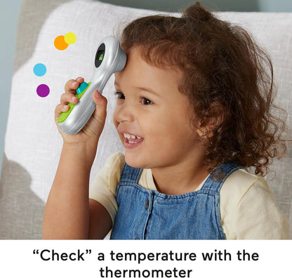 Kit Médico de Brinquedo Fisher-Price para Crianças em Idade Pré-Escolar, 7 Peças, Bolsa de Médico, Brinquedo para Vestir, para Crianças a partir de 3 Anos, HYH26