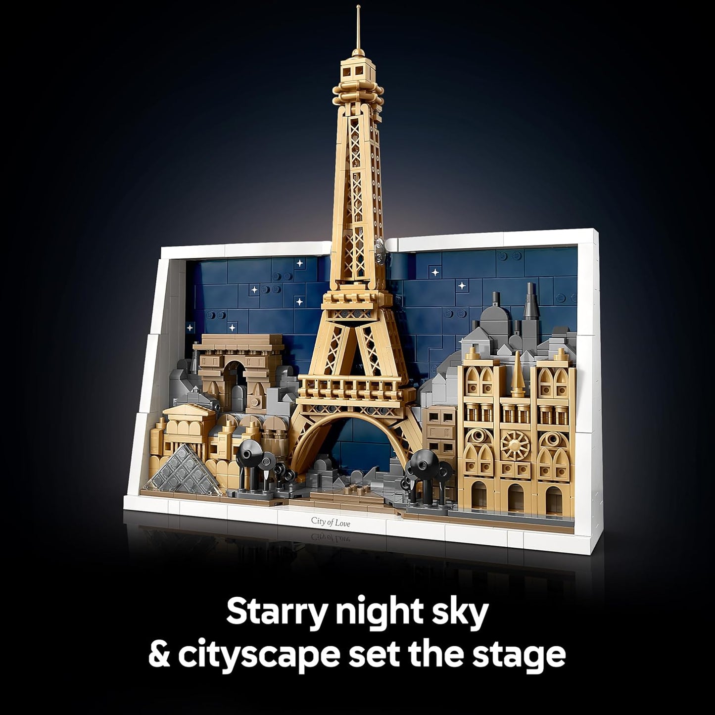 LEGO Architecture Paris – Cidade do Amor - Kit de Modelo em Miniatura para Adultos - Decoração de Parede 3D com Pontos Turísticos Icônicos de Paris, incluindo a Torre Eiffel - Ideia de Presente - 21064