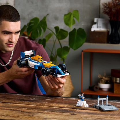 LEGO Icons Williams Racing FW14B e Nigel Mansell - Conjunto de modelo de carro de F1 para adultos, com minifigura colecionável do piloto, troféu e suporte de exibição - Ideia de presente para fãs de automobilismo homens, mulheres e adolescentes 10353