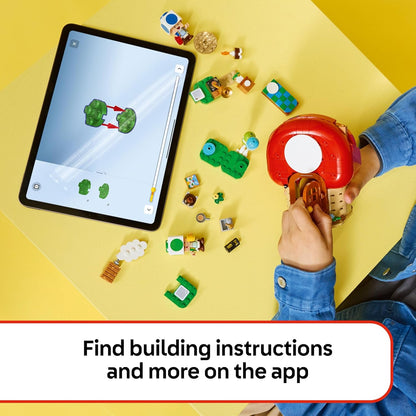 LEGO Super Mario Party na Casa do Toad - Conjunto Interativo com 2 Figuras, Cozinha, Quarto e Mesa de Piquenique - Presente Ideal para Crianças a partir de 7 Anos - 72041