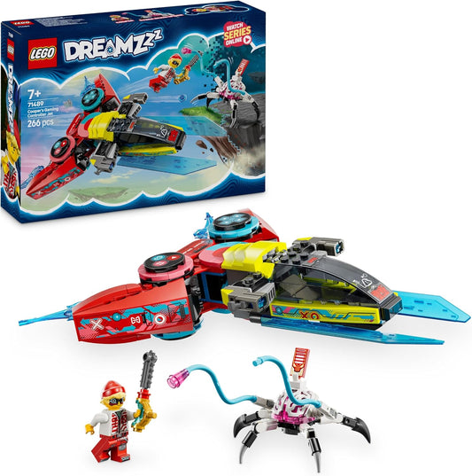LEGO DREAMZzz 2in1 Cooper’s Gaming Controller Jet Plane to Helicopter Set, Building Toy for Kids with a Minifigure and Spider Figure for Imaginative Play, Gift for 7 Plus Year Old Boys & Girls