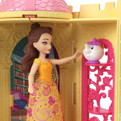 Mattel Disney Princess ou Villains – Torre e Mini Boneca (Personagem pode variar) | Inclui mini boneca surpresa e conjunto de brinquedo "Storytime Stackers" (Torre) com 3 a 4 acessórios, inspirado nos filmes – JBL46
