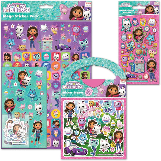 Pacote Gigante de Adesivos Casa de Bonecas da Gabby da Paper Projects | Pacote Completo para Scrapbooking e Decoração | Reutilizável em Superfícies Não Porosas, Rosa