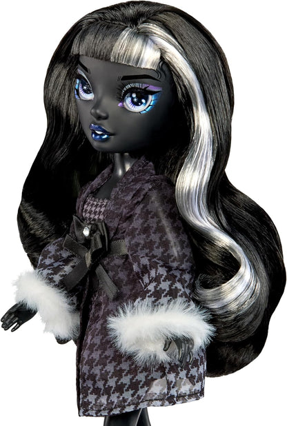 Rainbow High Shadow High Girl's Night - Shanelle Onyx - Boneca Fashion em tons de cinza de 28 cm, cabelo e roupa pretos com acessórios e pente - Para colecionadores e crianças a partir de 4 anos