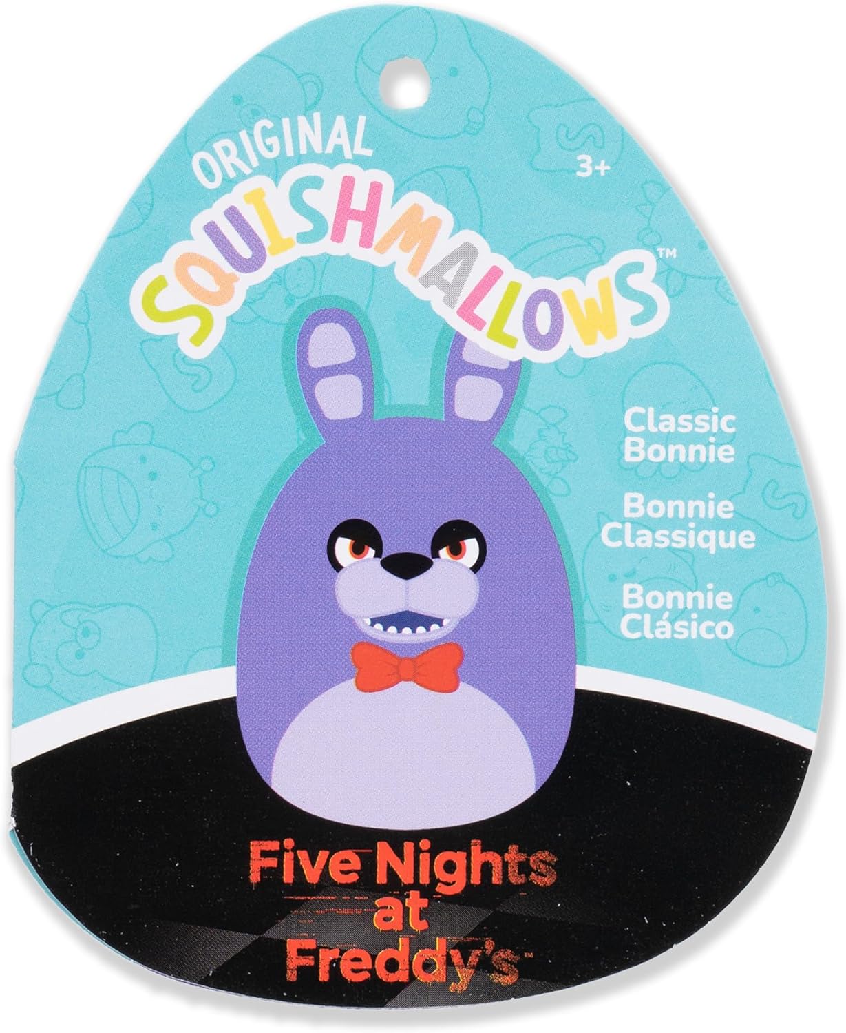 Squishmallows Original Five Nights at Freddy’s – Bonnie Clássico de 8 Polegadas – Pelúcia Oficial Jazwares Ultramacia