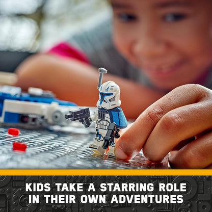 LEGO Star Wars Captain Rex Y-Wing Microfighter, brinquedo colecionável The Clone Wars Starship Vehicle com uma minifigura de personagem para meninos e meninas de 6 anos ou mais, ideia de presente de fantasia para crianças 75391