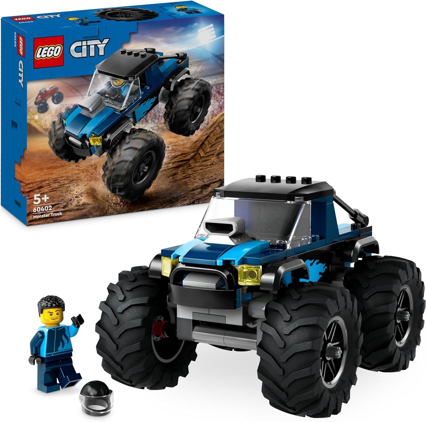 LEGO Conjunto de construção de brinquedo, veículo e transportador para carro de corrida urbano e caminhão transportador de carro para meninos e meninas de 6 anos ou mais com rampa de carregamento ajustável, minifiguras de piloto e motorista, presente