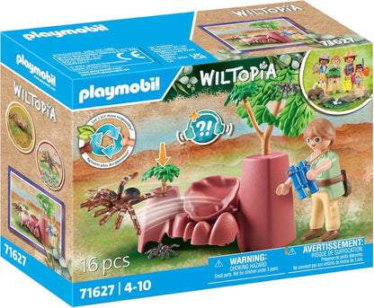 Playmobil 71627 Wiltopia: Spider Rocks, incluindo uma tarântula e duas pequenas aranhas, feitas de mais de 80% de material reciclado e de base biológica, conjuntos de jogos detalhados adequados para crianças a partir de 4 anos