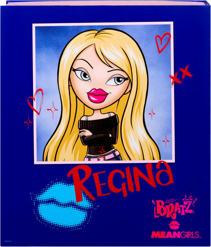 Bratz Boneca Regina da coleção x Meninas Malvadas - Coleção Primavera - Boneca Fashion Colecionável com 2 Roupas, Vestido Rosa de Cetim e Acessórios Inspirados no Filme