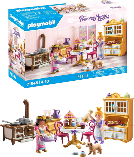 Playmobil | Princesa Mágica | Cozinha Real | Brinquedo de Princesa | Conjunto de Cozinha | Brinquedo de Conto de Fadas para Crianças a partir de 4 anos | 71848