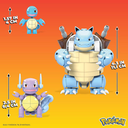 MEGA Conjunto de Montar Pokémon Evolução do Squirtle com 379 peças e peças especiais, brinquedo para crianças a partir de 8 anos, HDH93