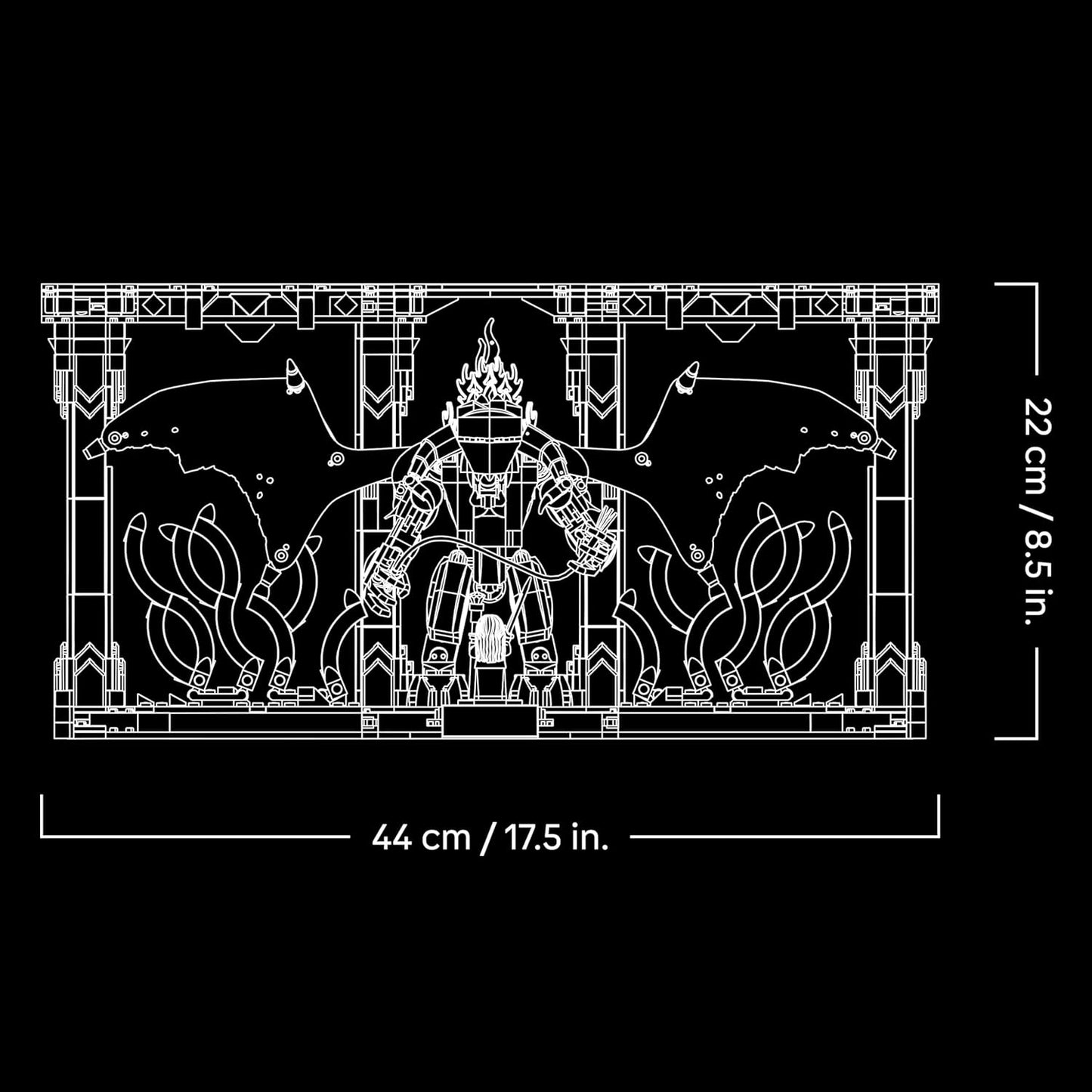 LEGO Ícones O Senhor dos Anéis: Balrog Book Nook - Decoração de estante faça você mesmo com uma minifigura de Gandalf, o Cinzento, e uma figura de dragão - Presente colecionável para fãs - 10367