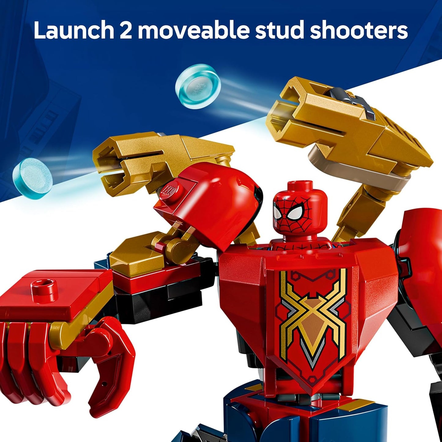 LEGO | Batalha de Robôs da Marvel: Homem-Aranha vs. Doutor Octopus - Brinquedo de Super-Heróis com 2 Figuras de Ação, 3 Minifiguras, Disparadores de Peças e Estilingues de Aranha - Presente para Meninos a partir de 6 Anos - 76338