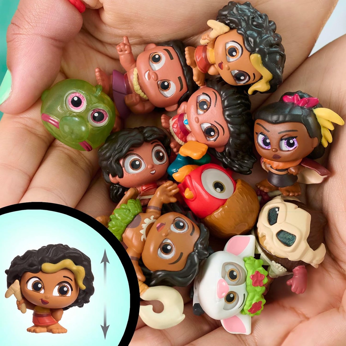 Just Play Disney Doorables Moana 2 Movie Blind Capsule, miniaturas colecionáveis de 3,8 cm, brinquedos para crianças a partir de 5 anos