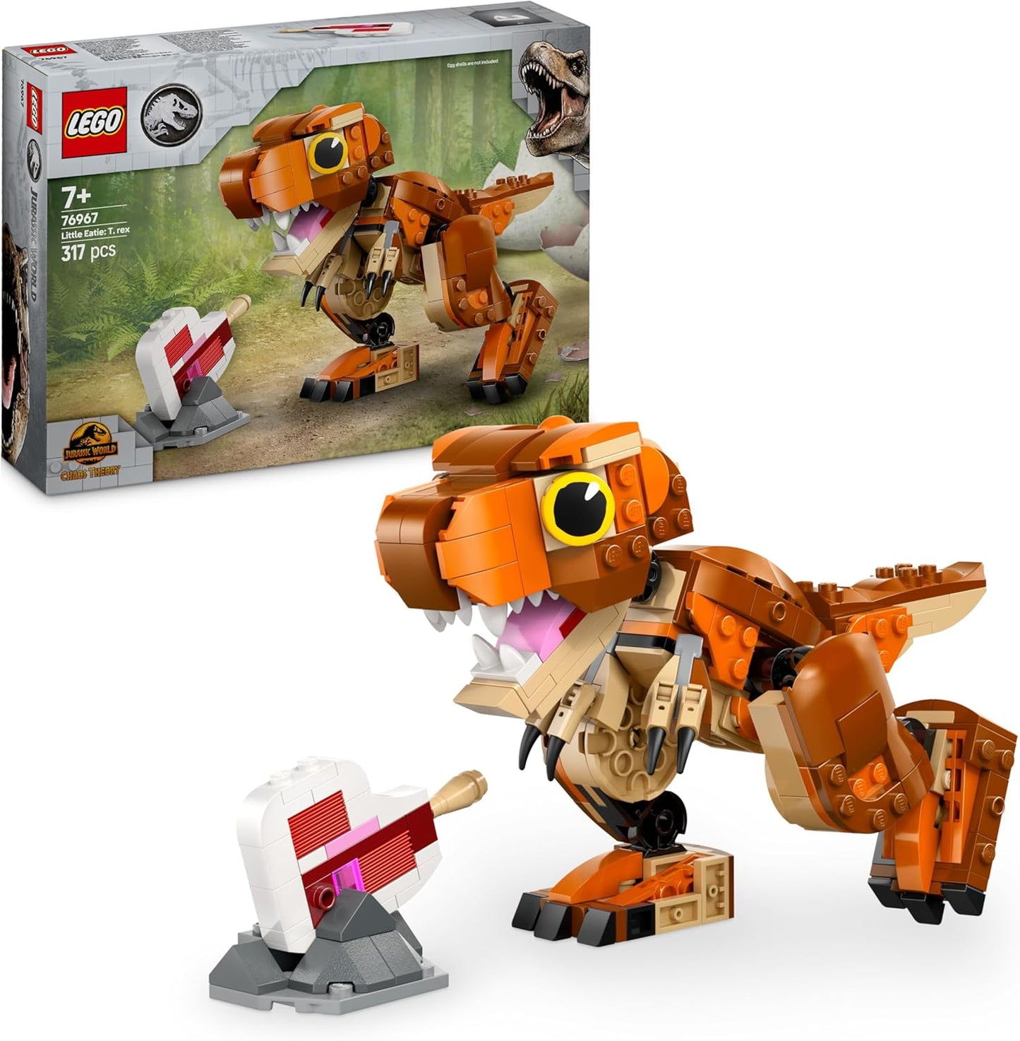 LEGO Jurassic World Little Eatie: Figura T. Rex - Brinquedo de dinossauro para meninos e meninas de mais de 7 anos, com mandíbulas móveis, cabeça e cauda - Presente de dinossauro para crianças