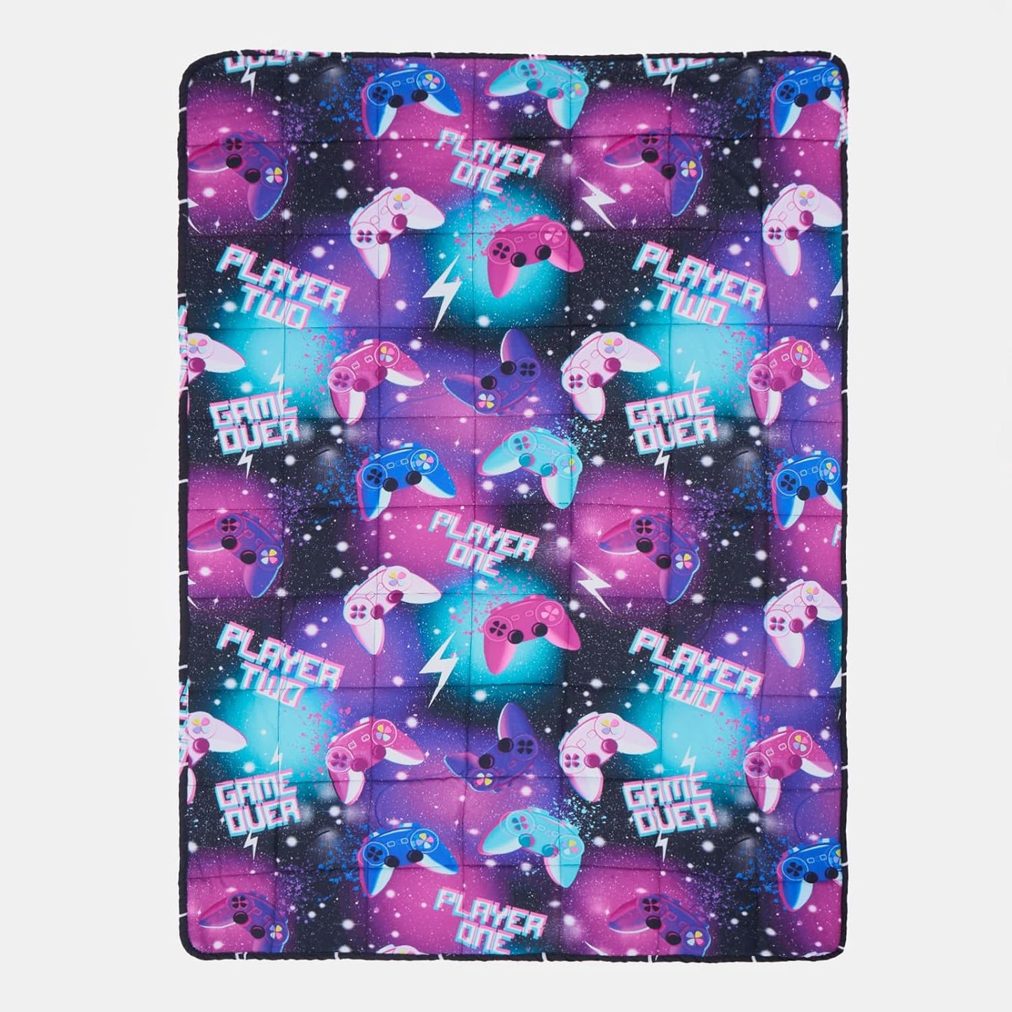 Cobertor pesado OHS 3 kg para adultos, cobertor pesado de microfibra para jogos, terapia do sono, alívio da ansiedade, cobertor pesado reversível, preto - 150 x 100 cm (aviso: adequado apenas para crianças a partir de 3 anos)