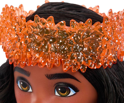 Mattel Bonecas Disney Princess da , Boneca Fashion Articulada Moana com Roupa e Acessórios Brilhantes, Brinquedos do Filme da Disney, HLW05, Traje Laranja | Visual Fashion Brilhante com Saia, Tiara e Colar Removíveis, Articulada e Colecionável,