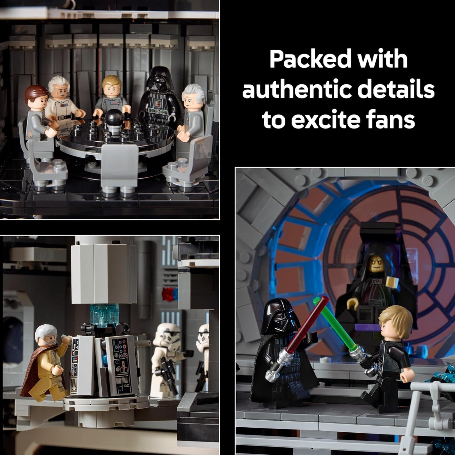 LEGO Star Wars 75419 Conjunto de Construção da Estrela da Morte para Adultos - Kit de Modelo Interativo UCS com 36 Minifiguras, incluindo Luke Skywalker, Han Solo e Darth Vader - Presente Colecionável para Fãs de Uma Nova Esperança