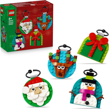 LEGO Conjunto de Enfeites de Natal - Brinquedo de Construção com 4 Decorações para Pendurar, incluindo Papai Noel, um Boneco de Neve e uma Rena - Diversão em Família - Presente para Crianças a partir de 6 Anos - 40744