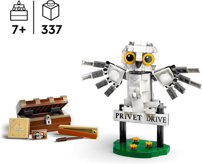 LEGO Harry Potter Hedwig em 4 Privet Drive, brinquedo montável para crianças, meninas e meninos com mais de 7 anos, com uma figura de coruja, conjunto de jogos independente, ideia de presente para o pequeno mundo mágico 76425