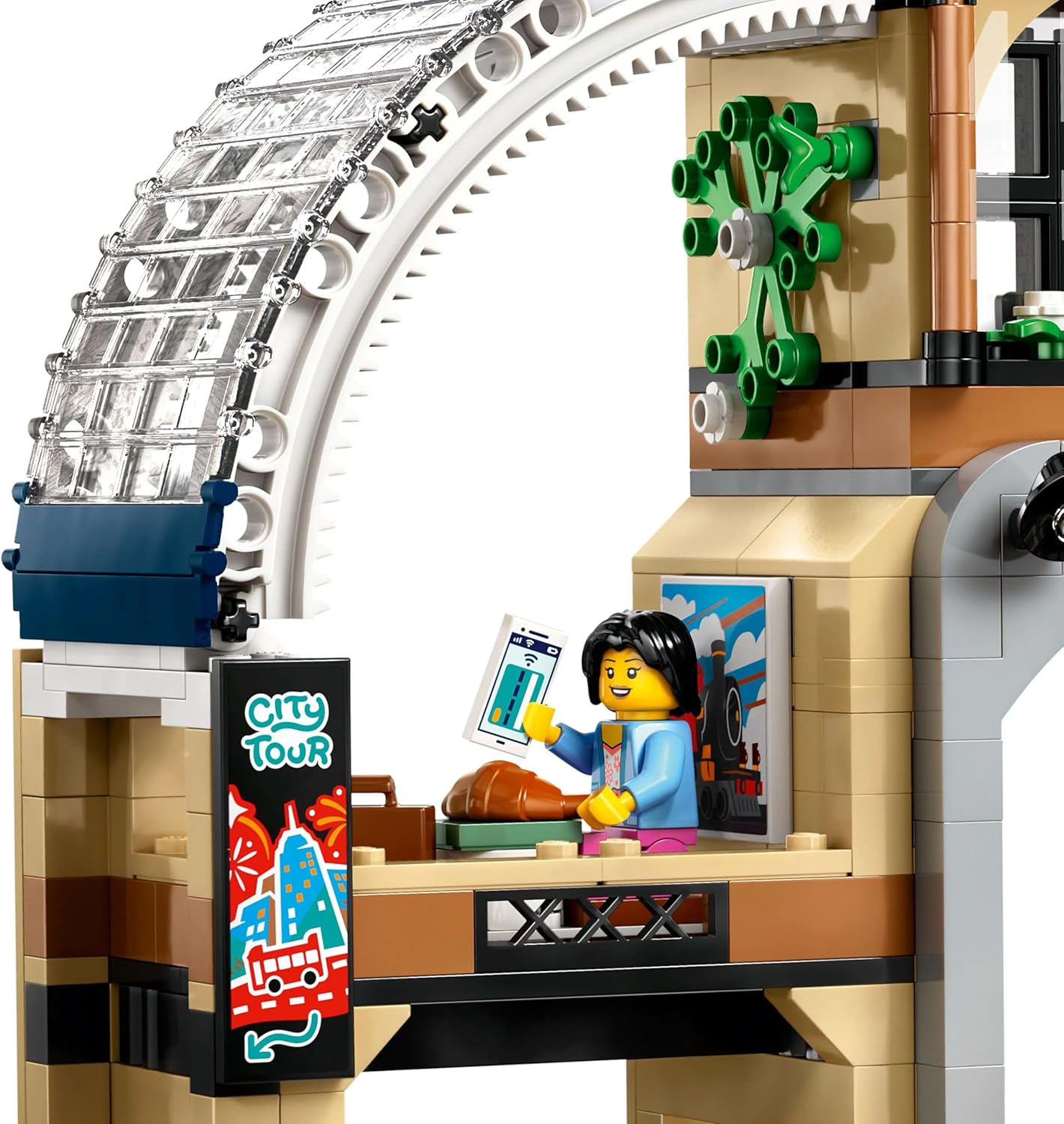 LEGO Conjunto City Estação Central de Trem com um veículo de manutenção, elevador funcional, máquina de bilhetes, 2 plataformas e uma peça de trilho, além de 6 minifiguras - Presente para meninos e meninas a partir de 7 anos - 60469
