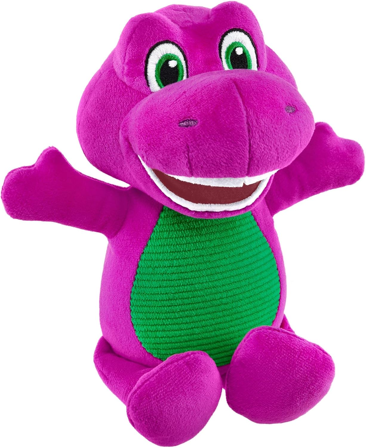 Fisher-Price Brinquedo de pelúcia do Barney, personagem dinossauro, da linha Barney's World da, com 16,5 cm (6,5 polegadas), ideal para crianças em idade pré-escolar a partir de 2 anos. Modelo HVF40.